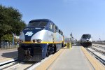 Amtrak Train # 702 on left and Amtrak Train # 715 on right 